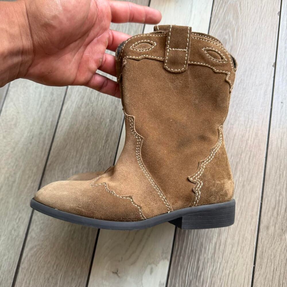 Zara kids brown suede western - Picture 3 of 6